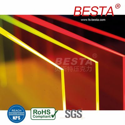 Edge Lit Neon Fluorescerend Acrylplaat Acryl Led Sign Board 2.8mm-15mm